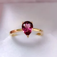 Sterling Silver 925 Engagement Ring Natural Mozambique garnet Ring Ladies Luxury Wedding Gift Boutique Free shipping