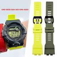 for Casio GBA-800 GBD-800 GMA-B800 GMD-B800 Series Watchband Resin Watch Strap Black Army Green Watch Bracelet Accessory