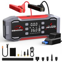 BSMOOM 9000A Auto-Starthilfe - 3-in-1-Funktion: Luftkompressor, Gebläse, Zusatzbatterie und Intelligentes Starthilfekabel (12V)