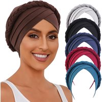 Women Muslim Braid Elastic Turban Hijab Headwrap Chemo Headscarf Hair Cover Wrap Islamic Headwear