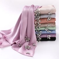 2026 Luxury Stitch Diamond Floral Bubble Chiffon Instant Hijab Shawls Lady High Quality Wrap Beach Bufandas Ramadan Muslim Sjaal