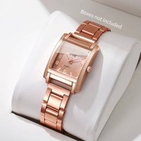 Fashion Square Women Watches Casual Arabic Dial Quartz Wristwatch Reloj Mujer Girls Clock Gift(Without Box)