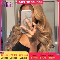 Ombre Ash Blonde Brown Human Hair Wigs Transparent 13x6 13x4 Lace Frontal Remy Wig Pre Pluck 5x5 Closure Body Wave/Straight Wig image 4