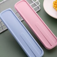 Portable Tableware Storage Box Eco-Friendly Cutlery Picnic Chopstick Spoon Container Travel Utensil Case Food Grade Dinnerware