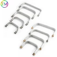 1-5-10 sztuk aluminiowe metalowe uchwyty do torebek 5.5-10 Cal torebka rama torebka Tote pasek etui odpinane DIY akcesoria zamienne