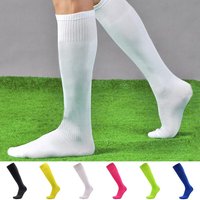 Unisex Sports Adult Casual Polyester Spandex Football Soccer Long Plain White Socks Over Knee High Sports Socks for Running