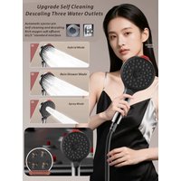 Large Panel Self Cleaning Descaling Filter Massage High Pressure Water Saving 3 Modes Shower Head Sprayer Bathroom Accessories