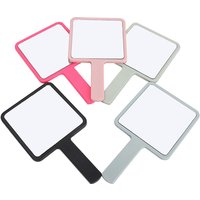 1PC Square Handheld Makeup Vanity Mirror with Handle Hand Mirror SPA Salon Compact Mirrors Eyelash Extension
