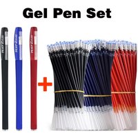 13 Pcs/Set 0.38mm Ballpoint Pen Gel Pens Refills Office School Stationery Writing Supplies Black Blue Red Ink Bullet Tip
