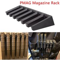 Tactical 6 Slot Standard AR15 PMAG Wall Mount Magazine Holder Back-up Storage Rack Ammo Clip Holder Hunting Airsoft Accessories