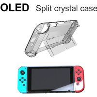 For Nintendo Switch OLED PC Transparent Crystal Case - Slim Split Design Console Cover with Hybrid (Switch/OLED/Switch Lite)