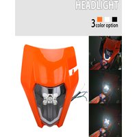 AliExpress NONE Universal For KTM EXC EXCF SXF XCF 125 250 350 450 Enduro Dirt Bike LED Headlight Light Plate Head Lamp Mask Motorcycle Parts