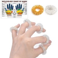 10pcs Stainless Steel Finger Massage Ring Acupuncture Ring Therapy Relax Blood
