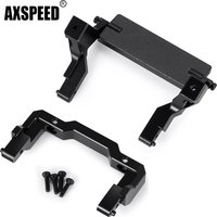 AXSPEED Alu Alloy Front Bumper Mount Rear Car Body Shell Support Bracket Stand for Axial SCX24 Base Camp 1/24 RC Crawler Car