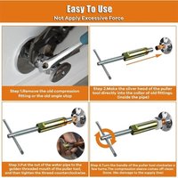 2026 Compression Sleeve Puller Tool Ferrule Puller for 1/2" Compression Fittings to Remove Nut Ferrule of Pipe