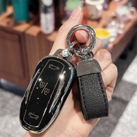 Key Fob Cover Keyring Car Keychain for Tesla Model S Model 3 Model Y Model X Remote Smart Key Protector