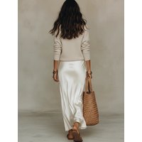 Women's Chic 2-Piece Satin Set Women's Sleeveless Strap Maxi Dress For Women Sexy Long Sleeve Tops Elegant Evening Gown Dresses