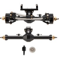 MEUS Racing Isokinetic 3-Section CVD Front or Front Rear Axles Maximum Steering Angle 52° Wider +5MM for Axial SCX24(ALL BLACK))
