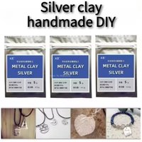 5/10/15g 99% Reines Silber-Tonwerkzeug-Set Handgefertigtes DIY Reines Silber-Tonwerkzeug für die Herstellung von Ringen, Anhängern, Ohrringen und Zubehörmaterialien