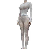 STYLISH LADY Moon Printed Mesh 2 Piece Set Women Long Sleeve Top and Skinny Footed Pant Suits 2025 See Through Sexy Club Outfits