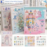 Intangible Cultural Heritage Landscape Stickers Restoration Landscape Luxurious Gemstones Ancient Blue Porcelain