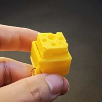 Cheese Keyboard Fidget Keychain Clicker Fidget Sensory Toy Stress Relief Anxiety ADHD Decompression Gifts For Kids Adults