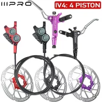 AliExpress IIIPRO IV4 Bicycle Hydraulic Disc Brake Kit 4 Piston Bike Hydraulic Brakes Set 160mm Bicycle Oil Pressure Disc Brake