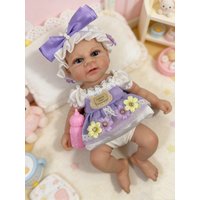 13 Inch Can Open Mouth Elijah All Silicone Reborn Baby Doll Soft Flexible Elastic Silicone Doll Girl Birthday Christmas Gift