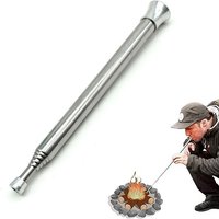 Fire Stick Tube Mouth Blowpipe Outdoor Stainless Steel Telescopic Fire Blower Mini Portable Camping Cooking Blowing Blow Fire