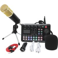 #DJ Equipment Microphone Kits Sound Card Wireless Sound Mixer Card with Live Sound Card for Music/Recording Live Streaming F998