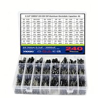 1000 Stück/Los 0,1UF-1000UF 15/24/36 Werte Aluminium 10-50V Mix Elektrolytkondensator-Sortiment mit Aufbewahrungsbox