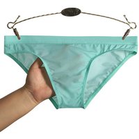 2025 Men Briefs Stretchy Breathable Comfortable Soft See Through Ice Silk Sexy Low Waist Panties Male Ice Silk Low Waist Briefs