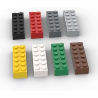 MOC 10PCS 44237 2x6 Board Building Blocks 2456 High-Tech Plate House Castle Bricks Educational Particle Toy Children Xmas Gifts