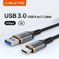 CABLETIME – câble USB 3.0 de Type C, 5Gbps, en Nylon et cuivre, synchronisation rapide des données, pour appareils Samsung Huawei, C435