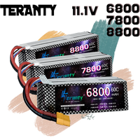 TERANTY 3S 6800mAh 7800mAh 8800mAh RC LiPo Battery 11.1V 60C Hardcase with XT60 Plug for RC Car Helicopter Airplane Drone RC