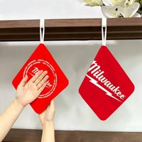 M-Milwaukee Hanging Polyester Cotton Towel, Reusable Hand Wiping Cloth, Wear Resistant for Home Kitchen Sink