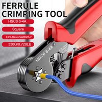 400PCS Tube Terminal Crimping Tools Ferrule Crimping Pliers HSC8 6-4A 0.25-10mm² 23-7AWG Electrician Clamp Sets Wire Tips