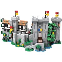 Medieval Castle Architecture Lion Knight Castle Scene Building Block Model Set Assembly Educational Toy Kids Adults Gift