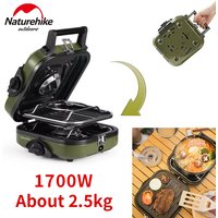 Naturehike Doppel-Gasbrenner, tragbar für Camping, Outdoor, Picknick, 1700W Hochleistungs-Zündung, Burger- und Keks-Ofen