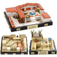 Mirage Inferno Map Desert Tactical Battle Zone Building Blocks Realistic FPS Game Map Diorama Model for Fans Desktop Decor Gift