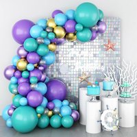 111pcs Blue and Purple Balloons Arch Set for Birthdays, Weddings, Gender Reveal, Bachelorette Party Baby Showers Decoration