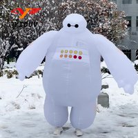 New Baymax Inflatable Costume Anime Doll Props White Robot Monster Costume Halloween Party Cosplay Inflated Garment Clothes