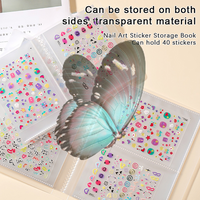 Matte Transparent Nail Sticker Album Pack Storage 20pages Collecting Holder Nail Art Display Dust-Proof Showing Book Container