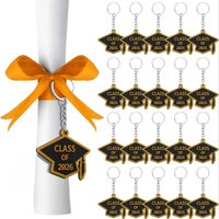 12 Pieces Class of 2026 Graduation Keychains Rubber Key Chains Grad Cap