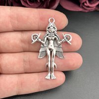 5pcs Lilith Goddess Feminist Icon Charm Pendant Tarot Wicca Witchcraft Silver Color Retro Gothic Jewelry DIY Making Handmade