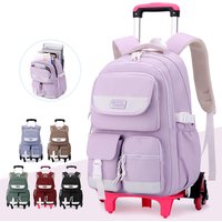 School Backpack with Wheels Trolley School Bags for Teenagers Girls Rolling Backpack Students Children Schoolbag Travel Bags sac
