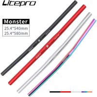 Litepro Monster Folding Bike Horizontal 25.4*540/580mm Aluminium Alloy Ultra Light Handlebars Bicycle Parts