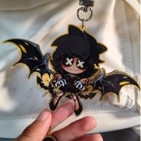 Anime Murder Drones Key Chain Cosplay Cyn DIY Movable Wing Acrylic Cartoon Figure Pendant Keychain Backpack Decoration Props