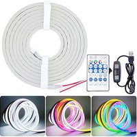 DC5V RGBIC Neon Silicone Individually Addressable LED Light Strip WS2812 Waterproof IP67 Soft Fairy Bluetooth App Remote Control