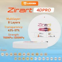 Lodden 4D PRO Zirconia Dental Multilayer Block Disc 98mm Dental Zirconium Disc Disk Block for CAD CAM Dental Products
